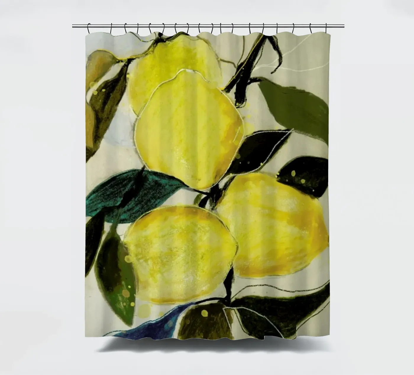 Lemonstudy 1 Duschvorhang von Leigh Viner