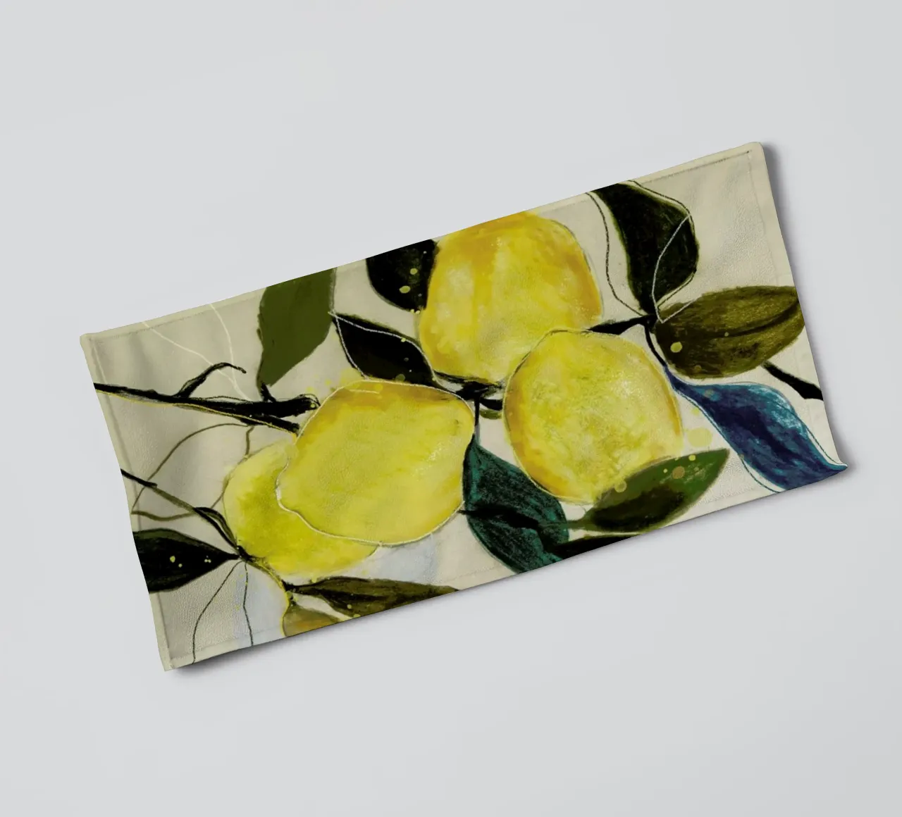 Lemonstudy 1 towel by Leigh Viner