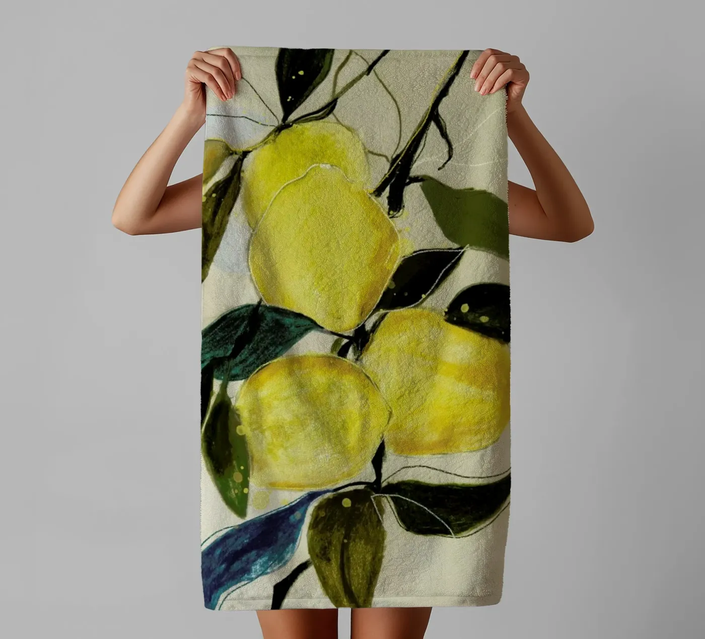 Lemonstudy 1 badhanddoek van Leigh Viner