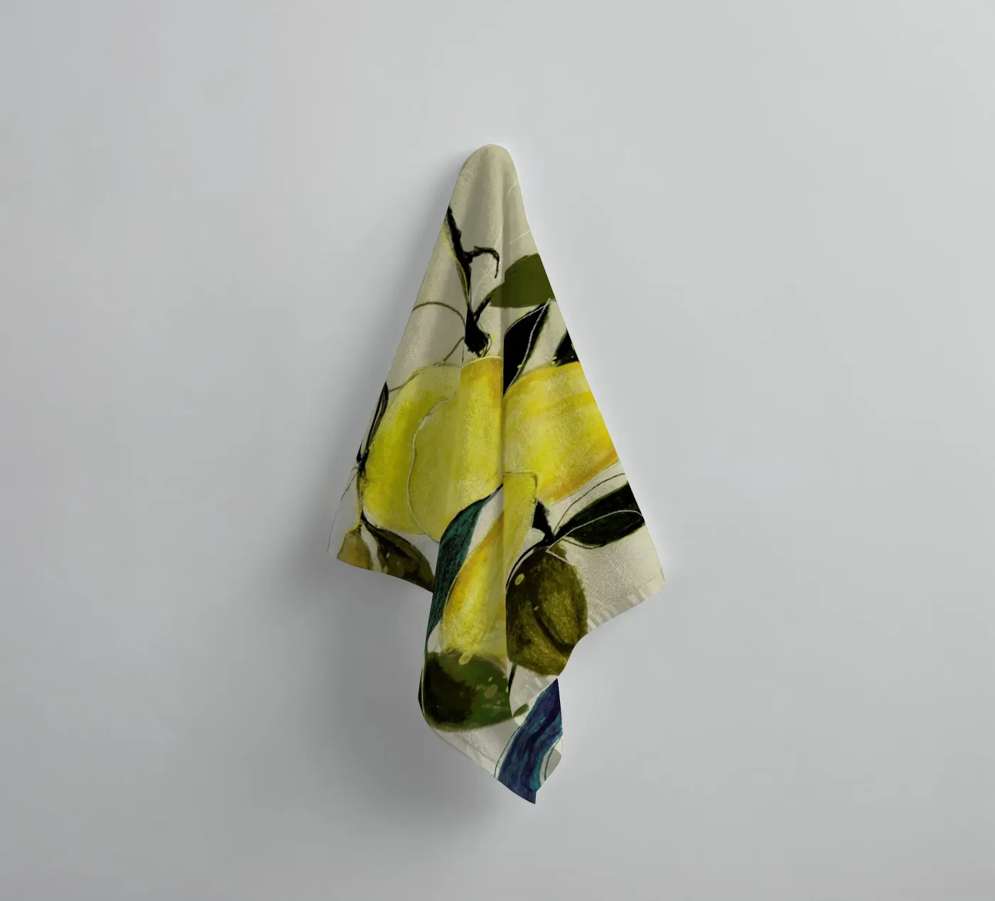 Lemonstudy 1 badhanddoek van Leigh Viner