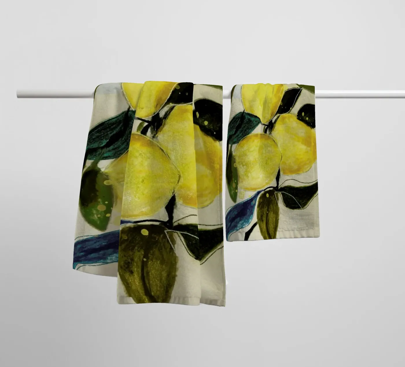 Lemonstudy 1 badhanddoek van Leigh Viner
