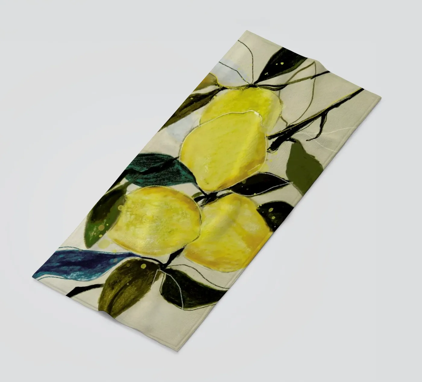 Lemonstudy 1 strandhanddoek van Leigh Viner