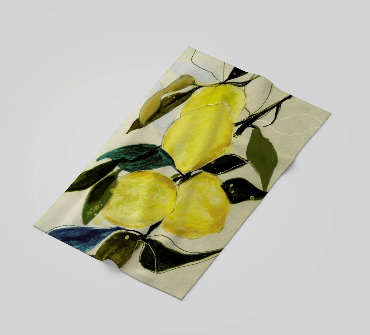 Lemonstudy 1 Strandtuch von Leigh Viner