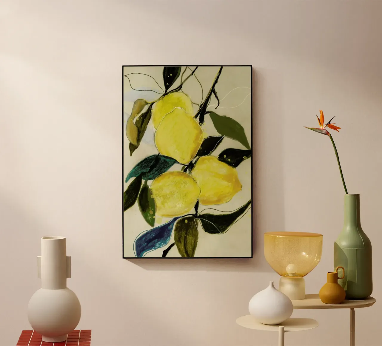Lemonstudy 1 acrylic glass by Leigh Viner