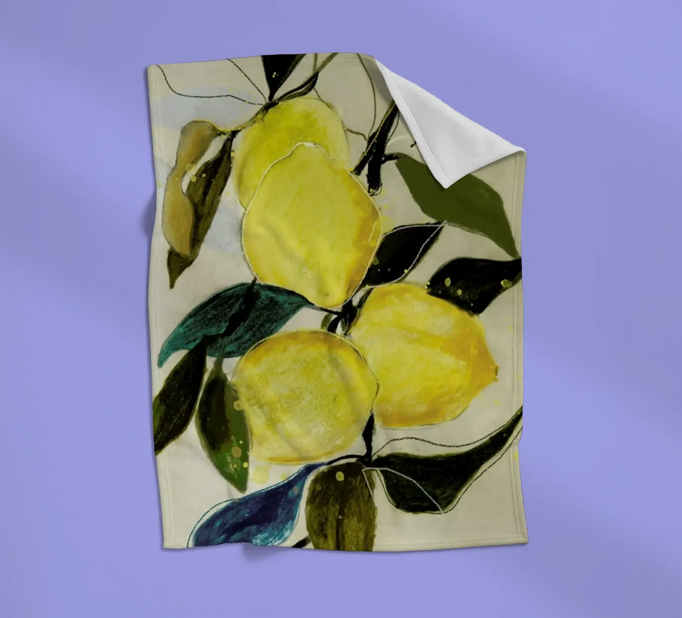 Lemonstudy 1 Fleecedecke von Leigh Viner