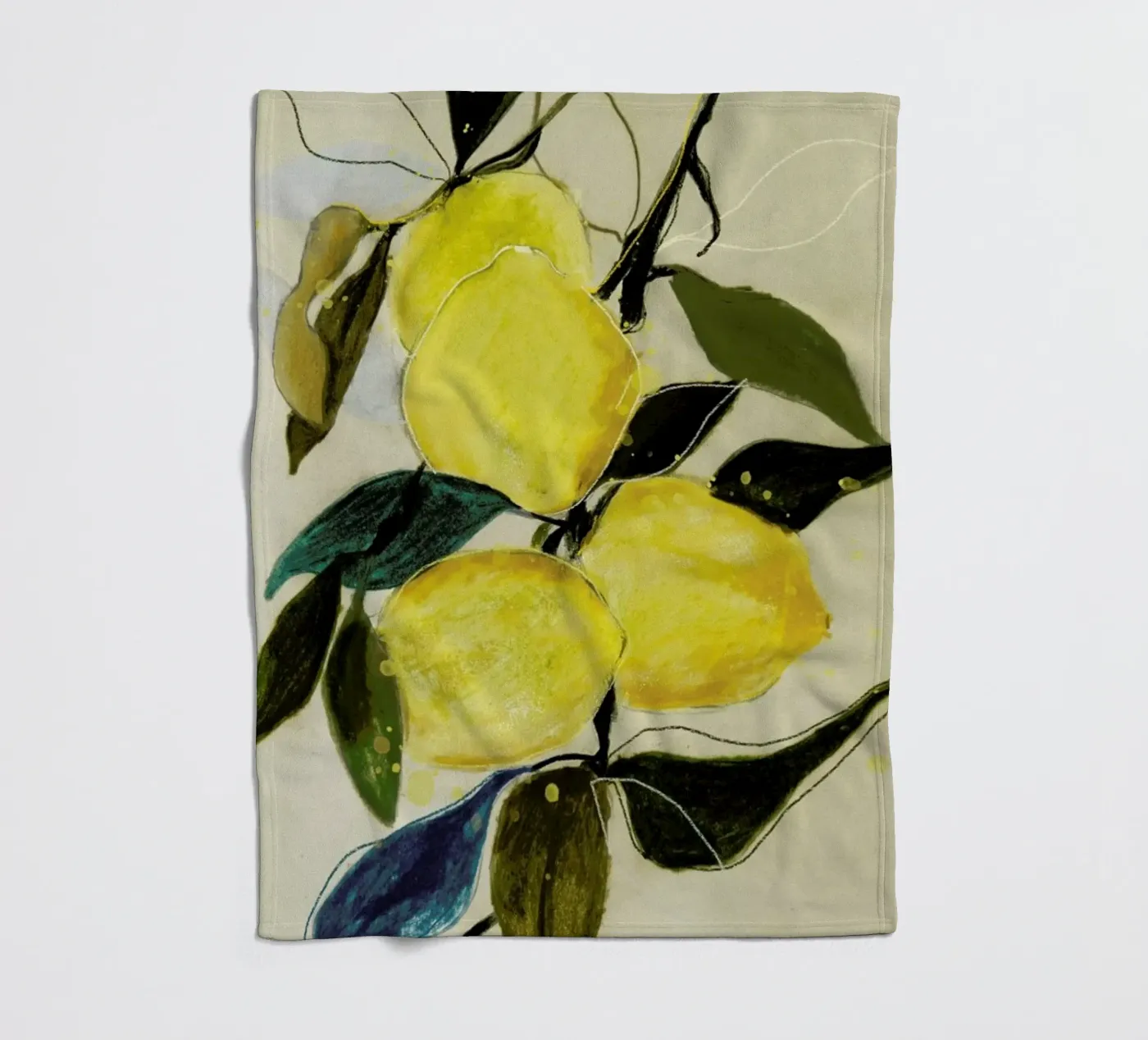 Lemonstudy 1 fleecedeken van Leigh Viner