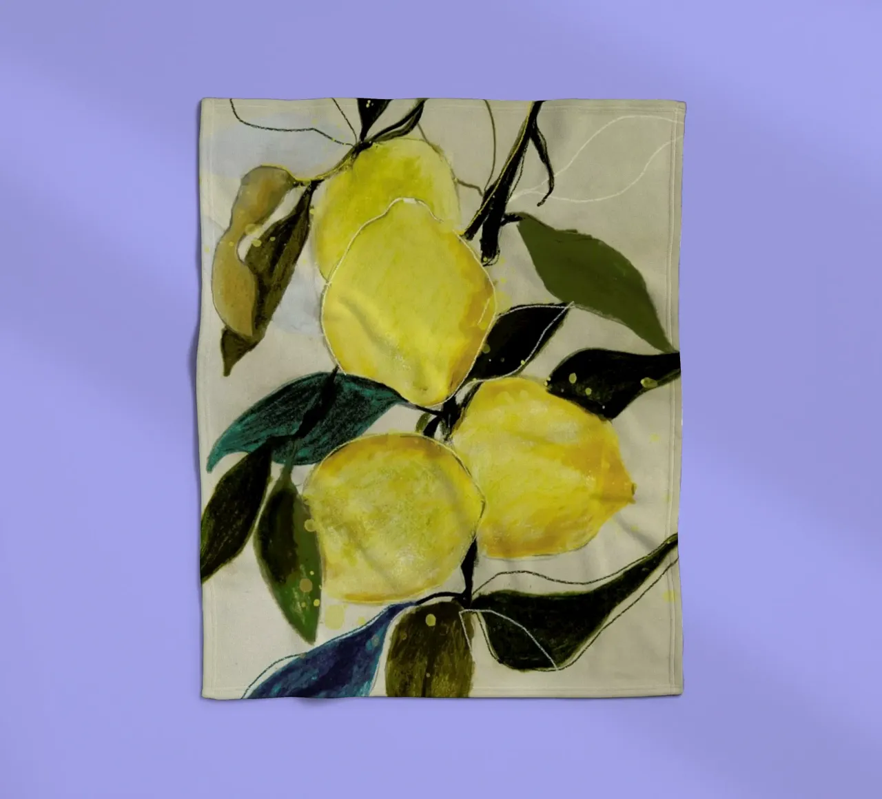 Lemonstudy 1 Fleecedecke von Leigh Viner