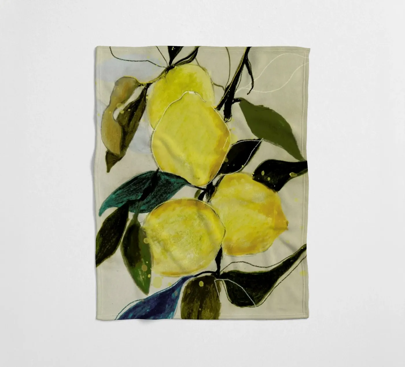 Lemonstudy 1 Fleecedecke von Leigh Viner