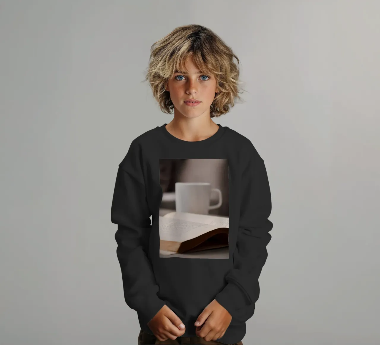 Caffè con libro felpa bambino da Aiden Garcia