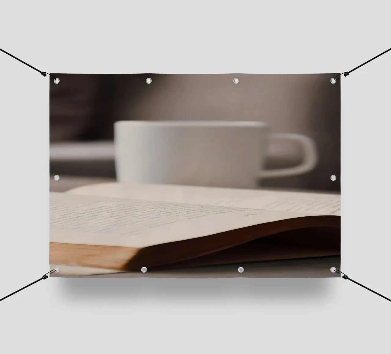 Caffè con libro telo in pvc da Aiden Garcia