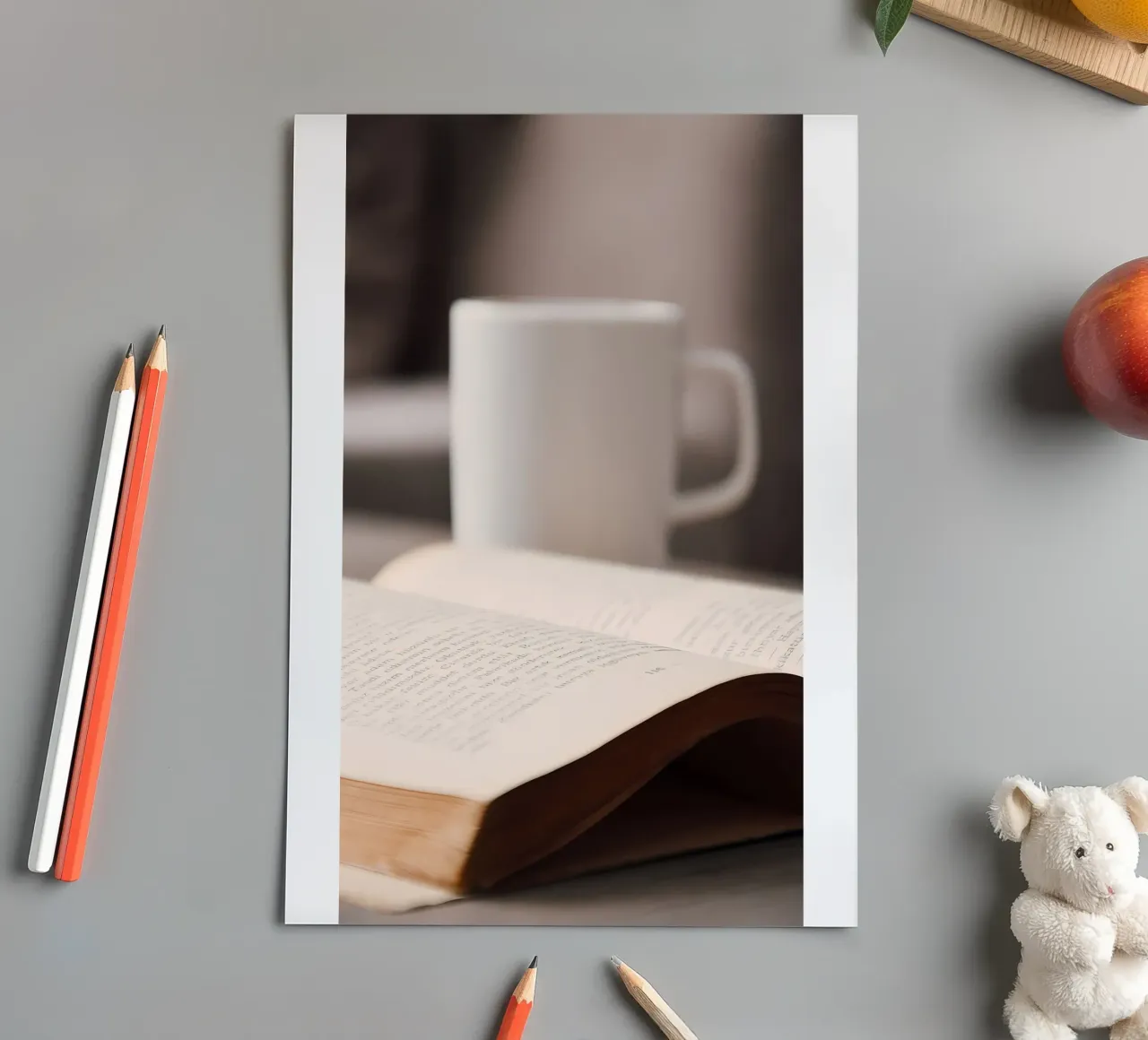 Caffè con libro foglio adesivo da Aiden Garcia
