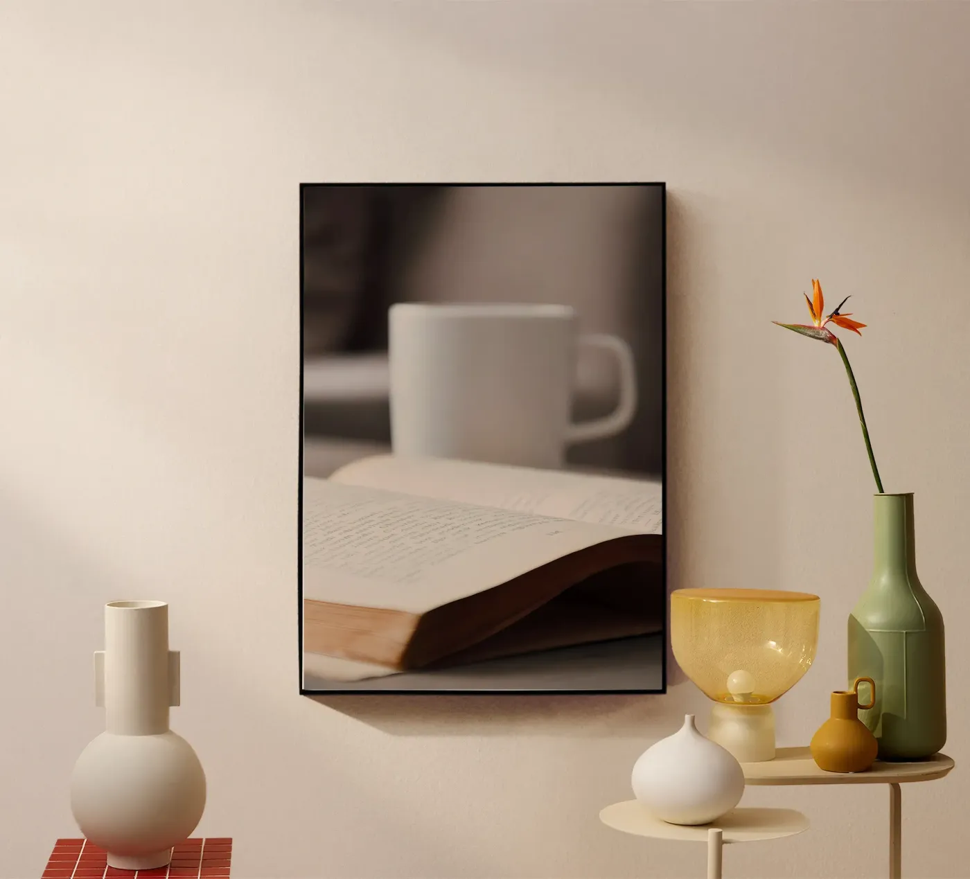 Coffee with book Acryl-Glas von Aiden Garcia