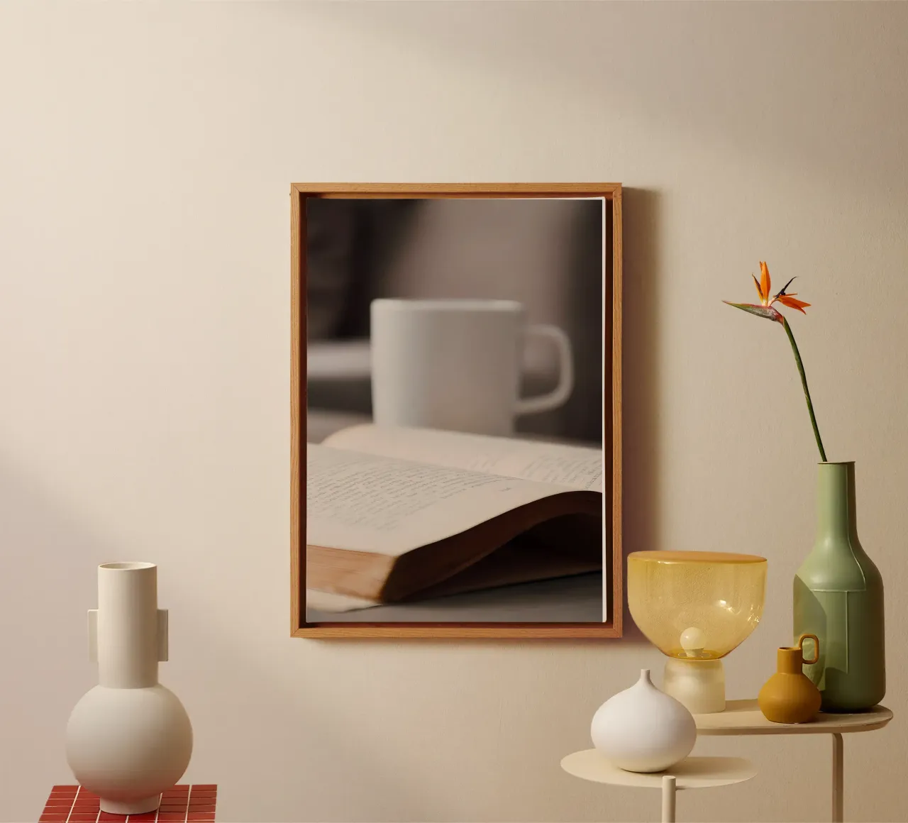 Caffè con libro tela da Aiden Garcia