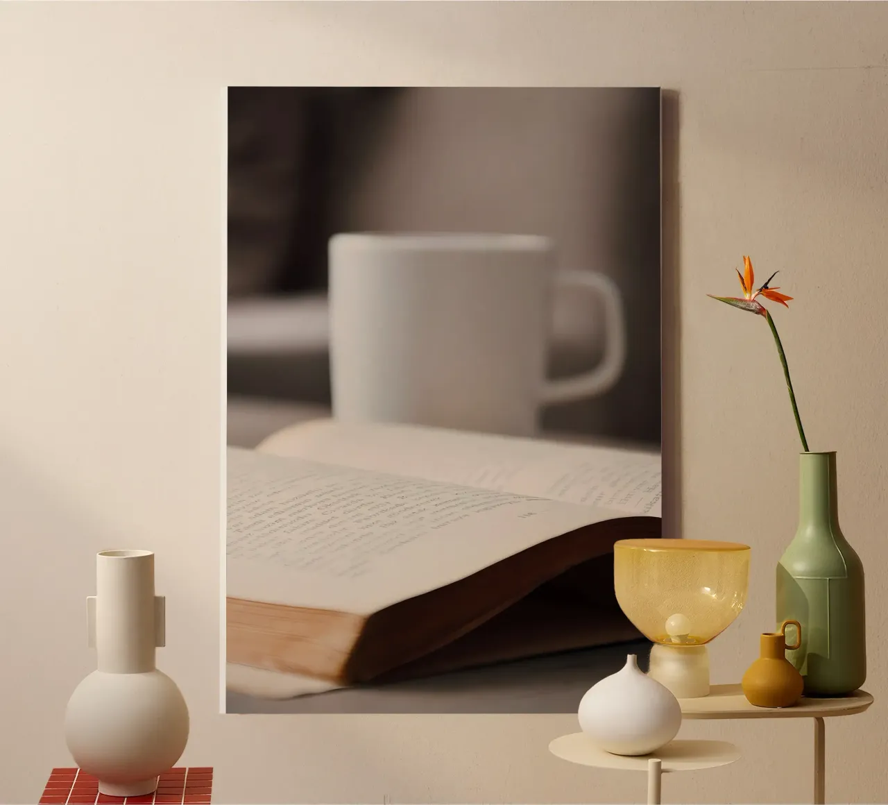 Caffè con libro tela da Aiden Garcia