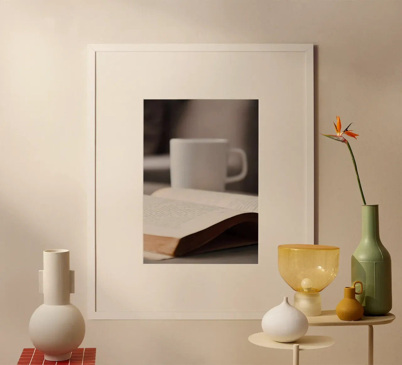 Caffè con libro poster da Aiden Garcia