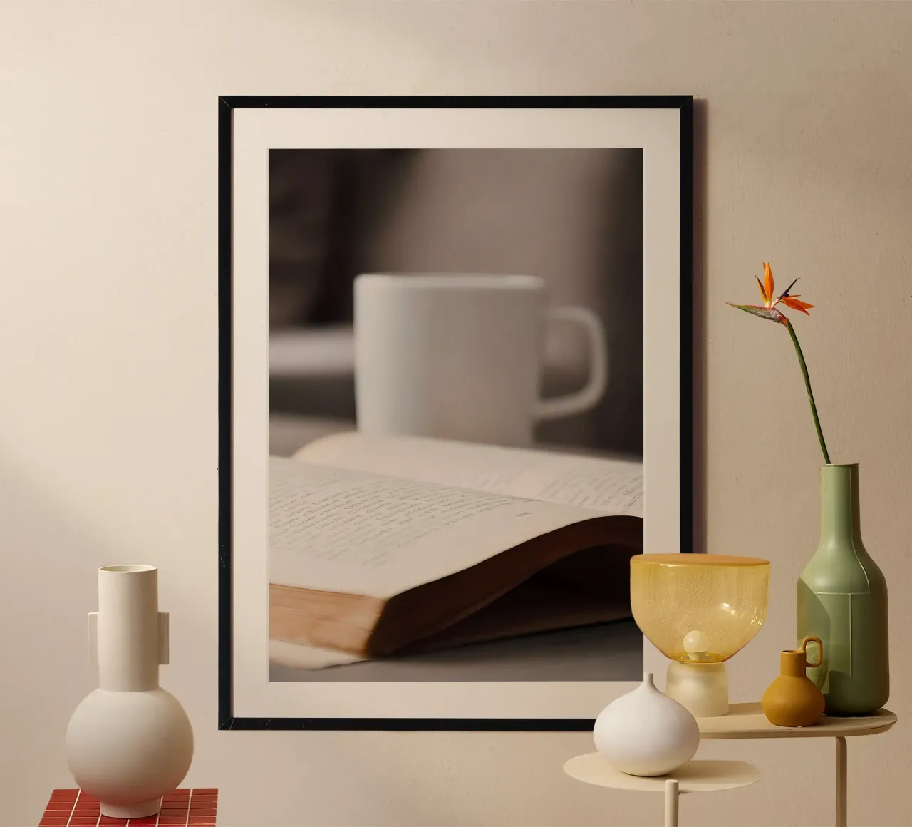 Caffè con libro poster da Aiden Garcia