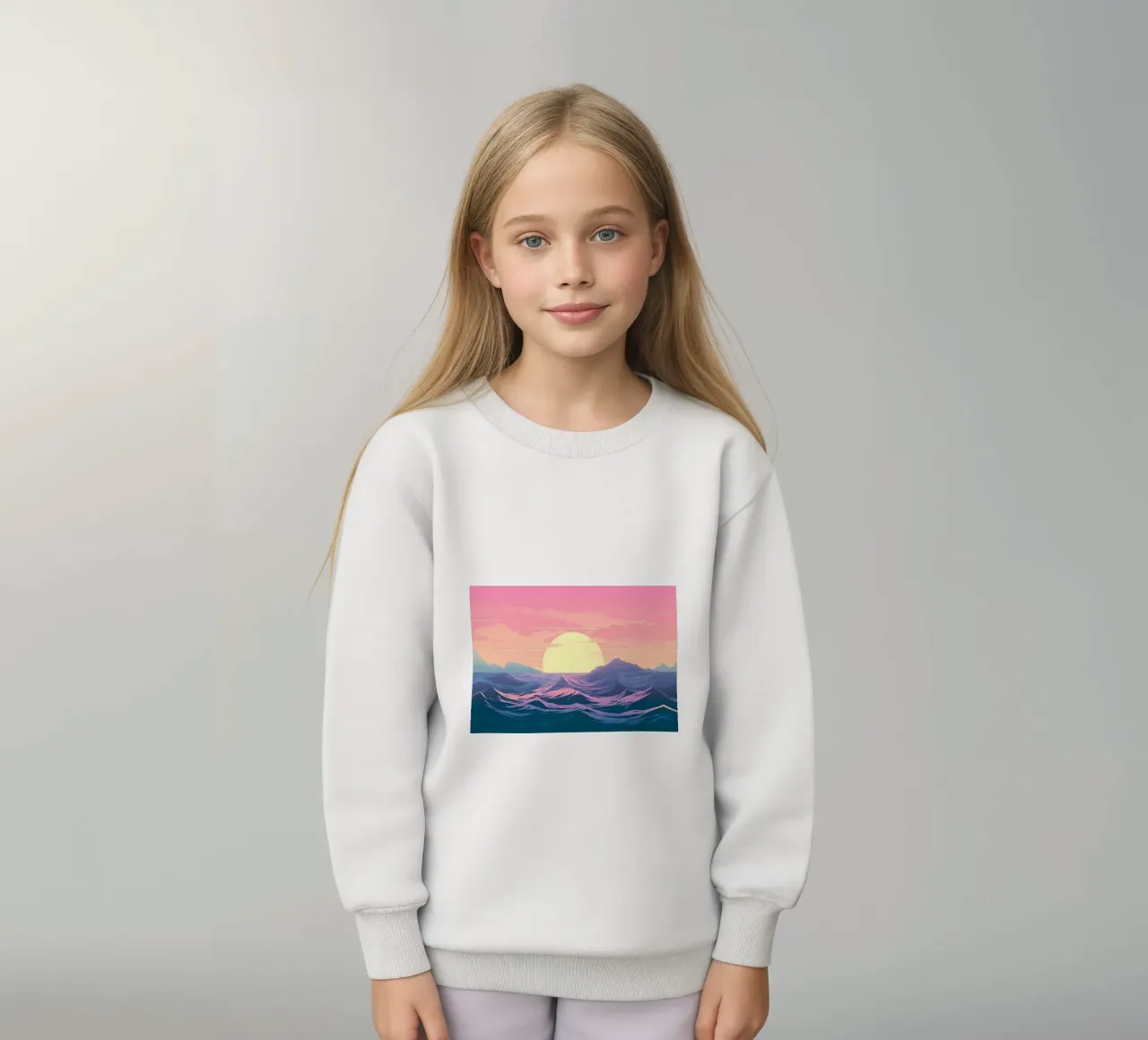 Mare Tramonto Retro felpa bambino da Bartosz Powalka