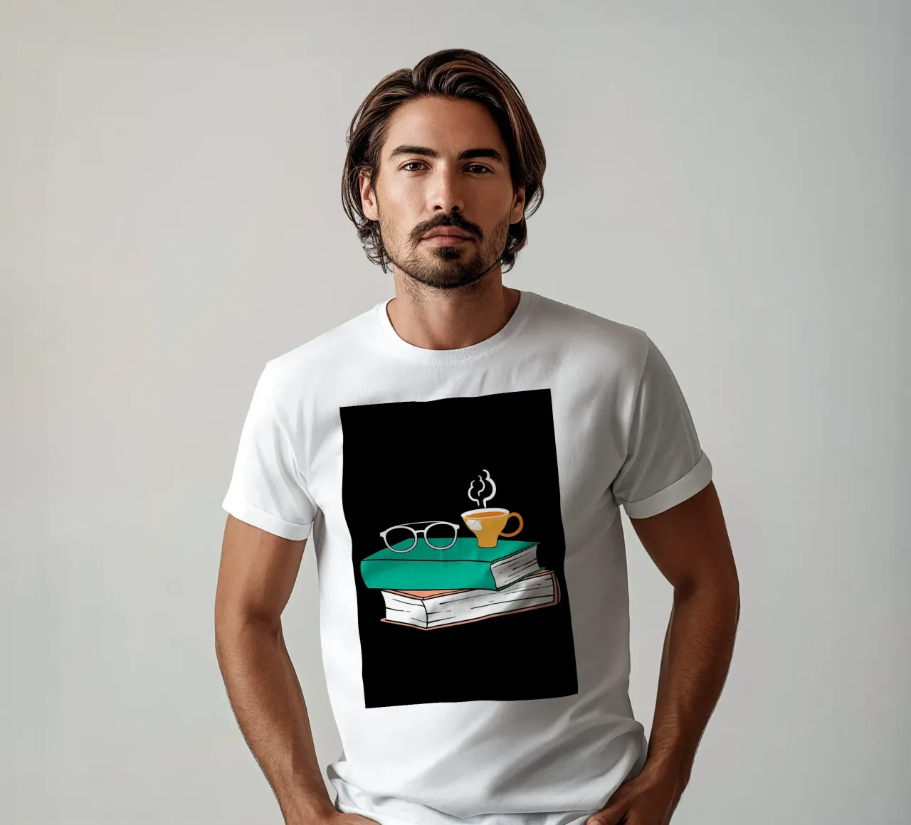Reading Books t-shirt by Aiden Garcia