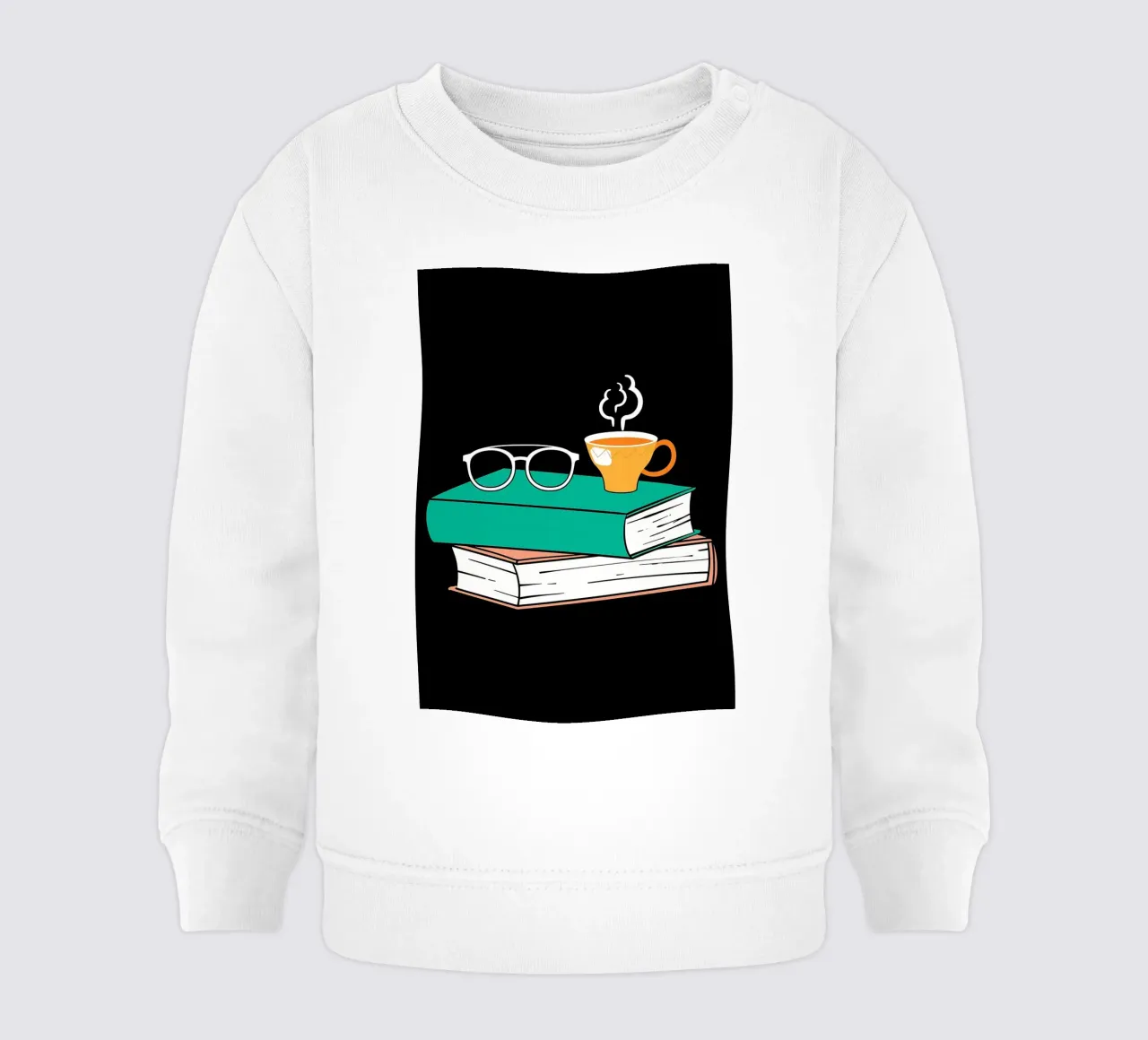 Reading Books baby sweatshirt by Aiden Garcia