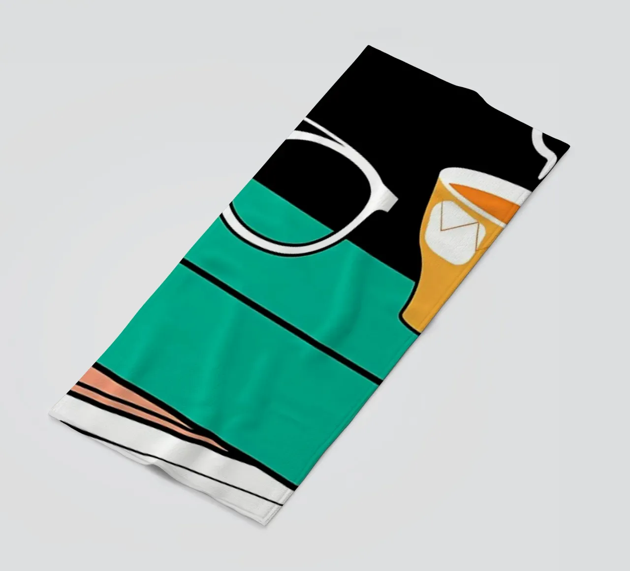 Reading Books beach towel by Aiden Garcia