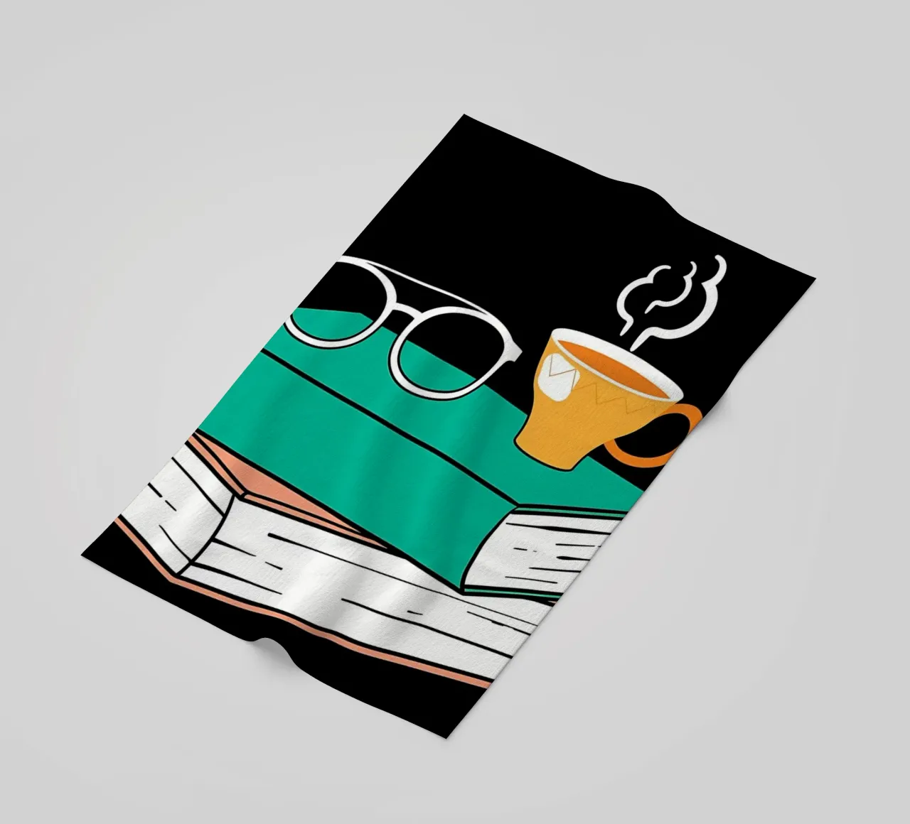 Reading Books beach towel by Aiden Garcia