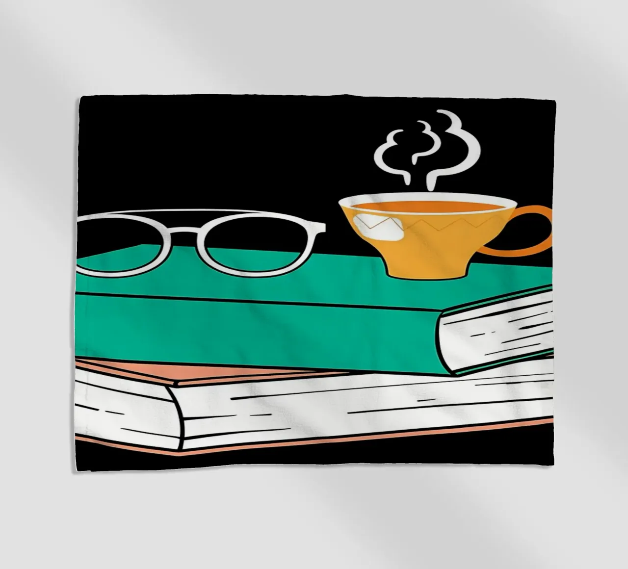 Reading Books beach towel by Aiden Garcia