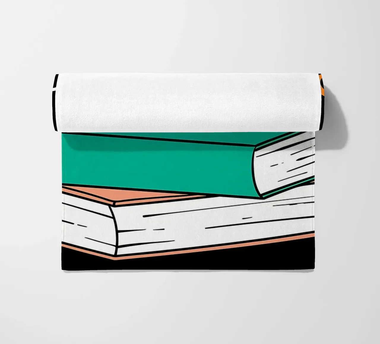 Reading Books beach towel by Aiden Garcia