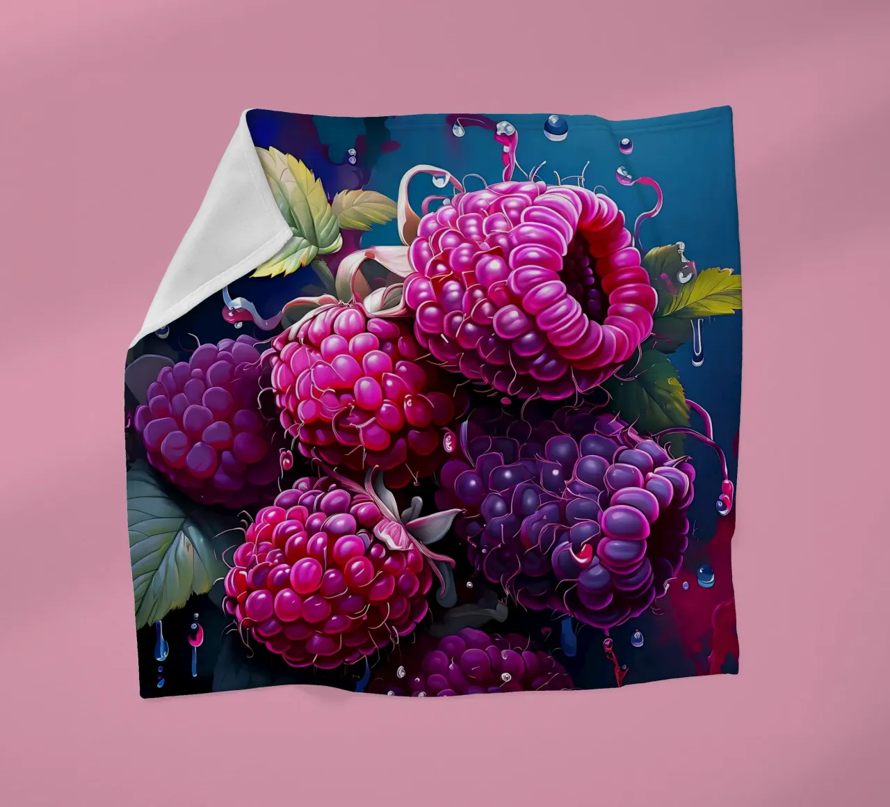 Lamponi_1 coperta in pile da Pink- und LoveArt by LK