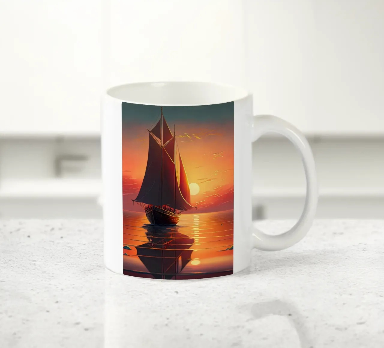 tramonto in barca tazza in ceramica da Bartosz Powalka