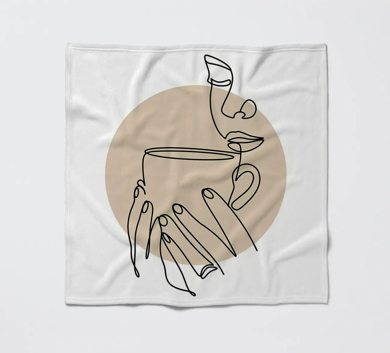 Arte in linea del caffè coperta in pile da Aiden Garcia