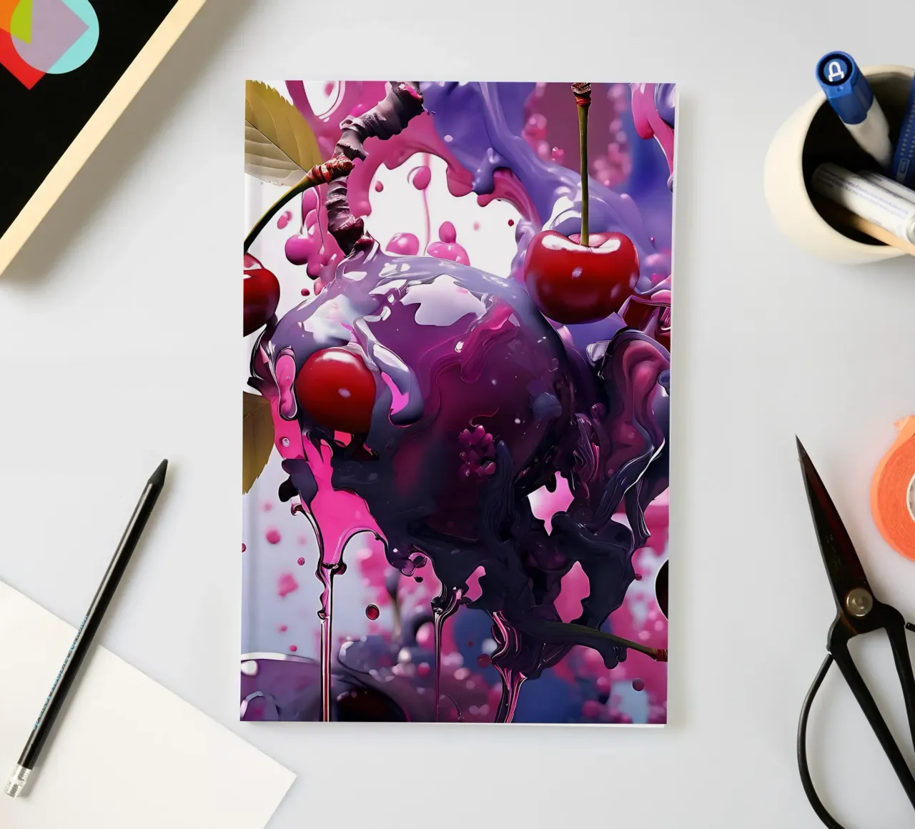 Cherries_1 notebook by Pink- und LoveArt by LK