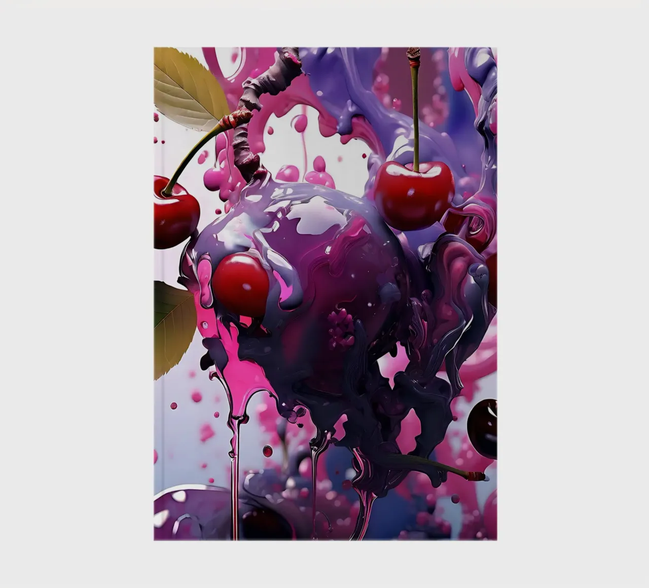 Cherries_1 notebook by Pink- und LoveArt by LK