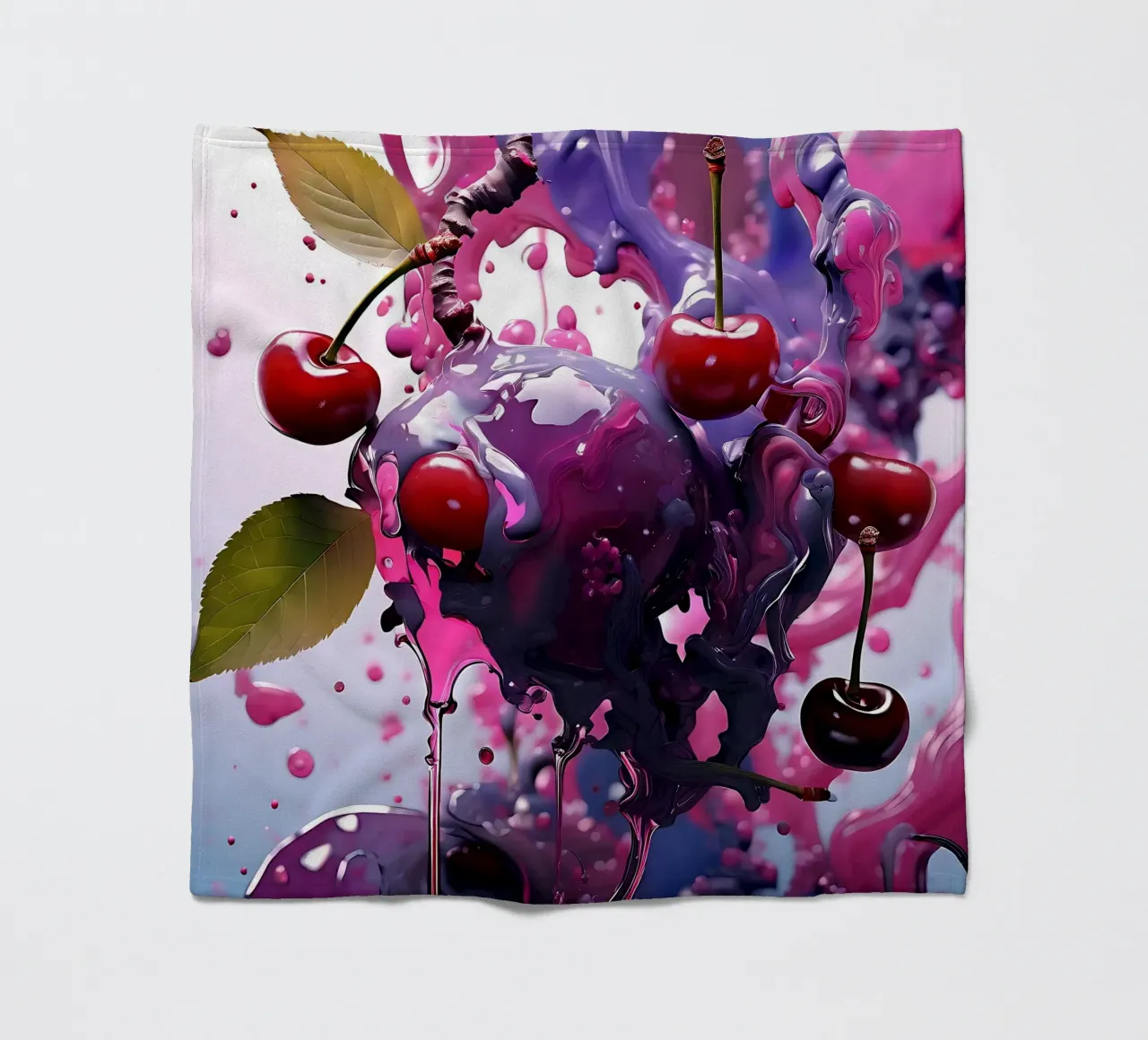 Ciliegie_1 coperta in pile da Pink- und LoveArt by LK