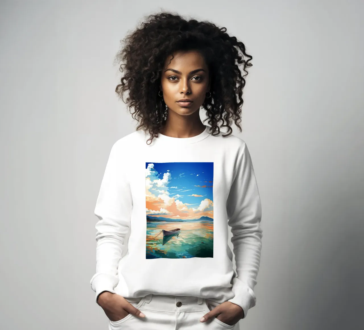 Pittura ad olio di Lombok felpa da Bartosz Powalka