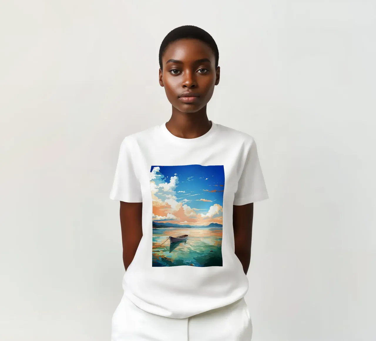 Lombok Ölgemälde T-Shirt von Bartosz Powalka