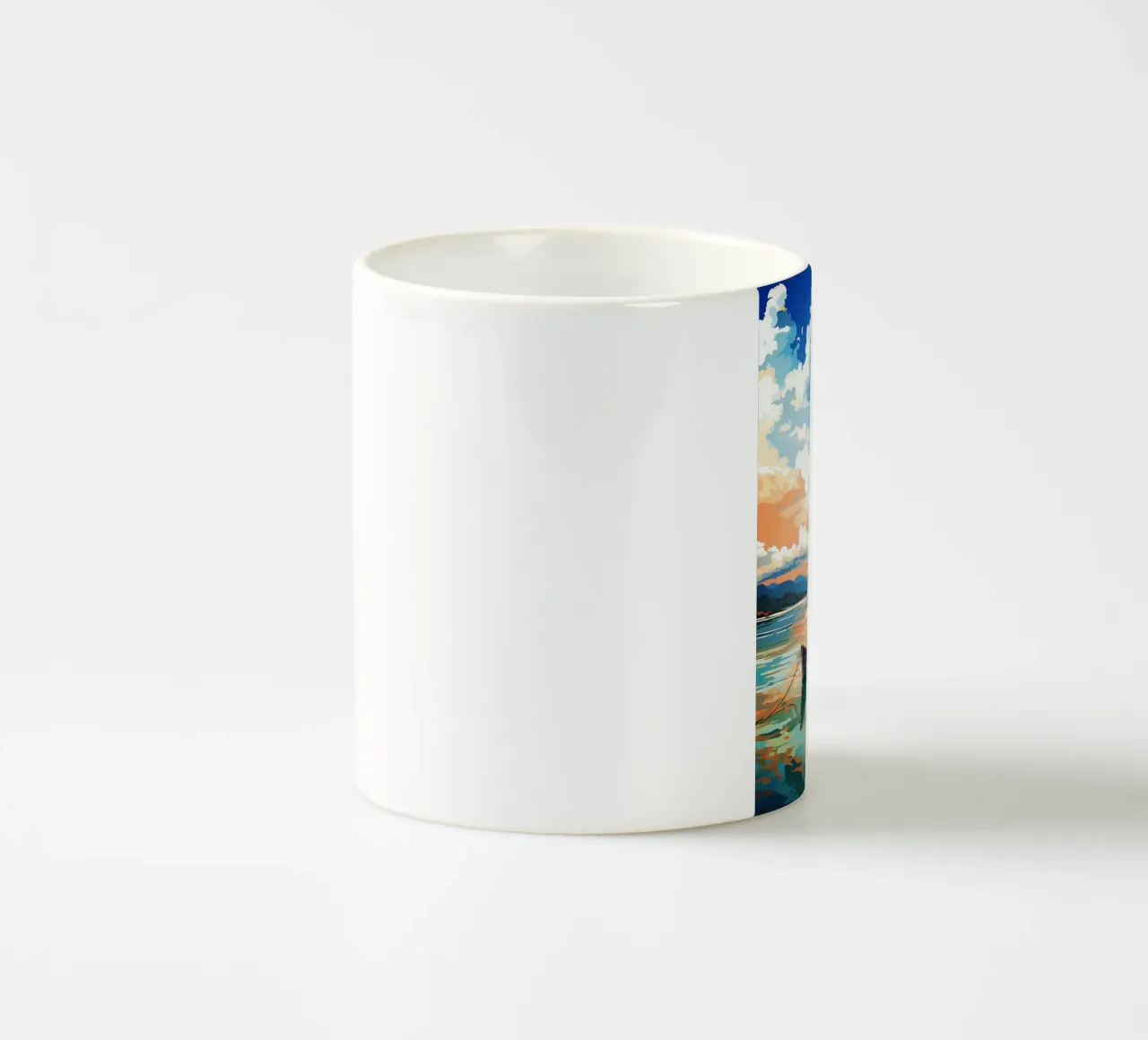 Pittura ad olio di Lombok tazza in ceramica da Bartosz Powalka