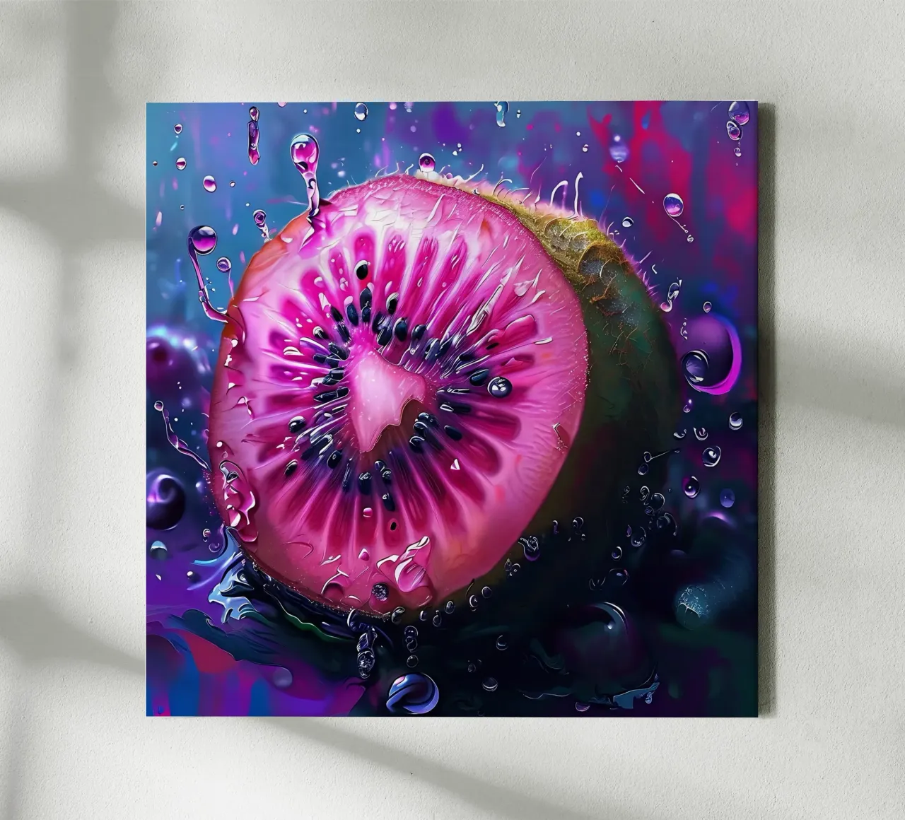 Kiwi_1 tela con Cornice a cassetta da Pink- und LoveArt by LK