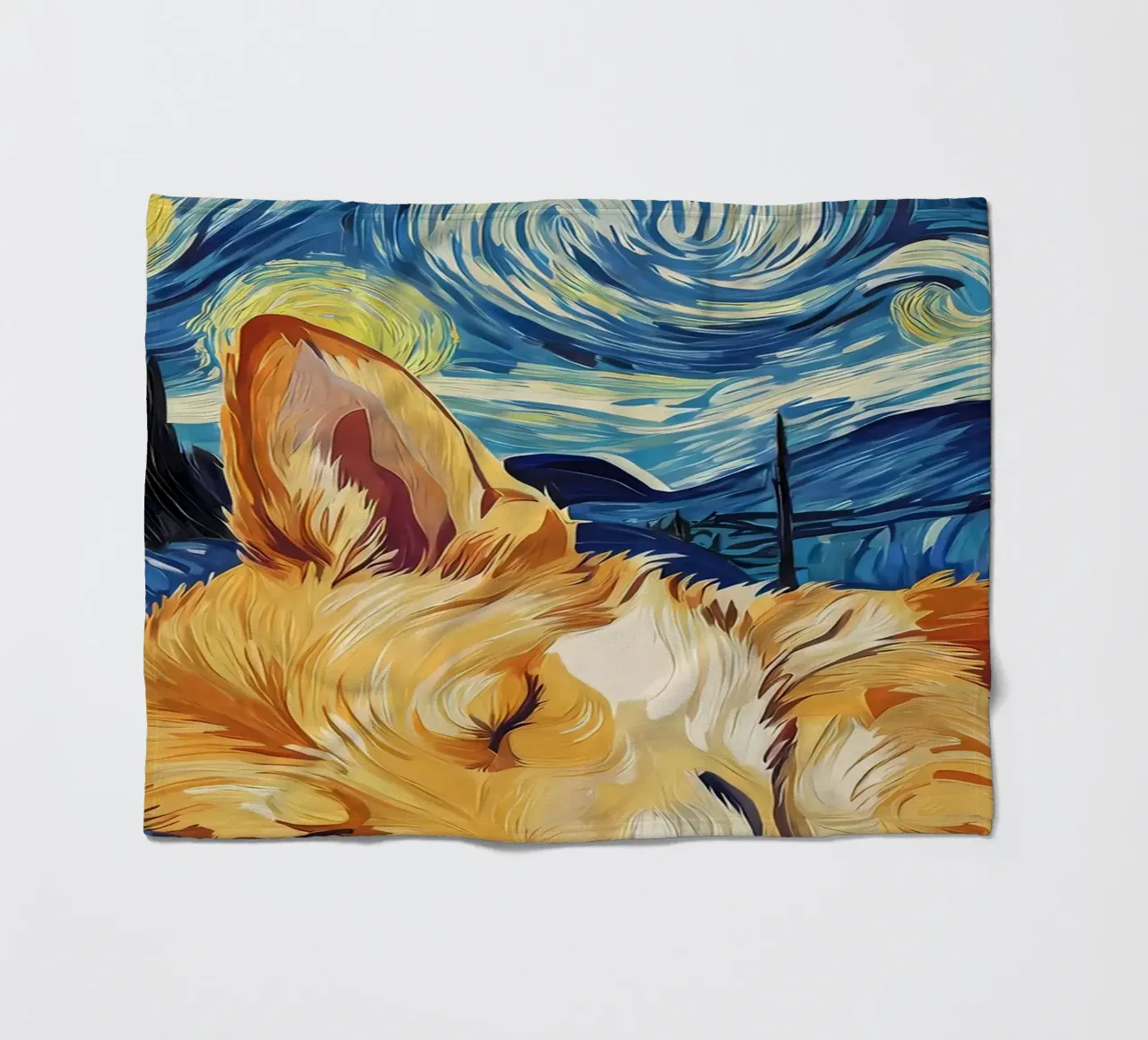 Corgi nella notte stellata coperta in pile da Adrian Patel