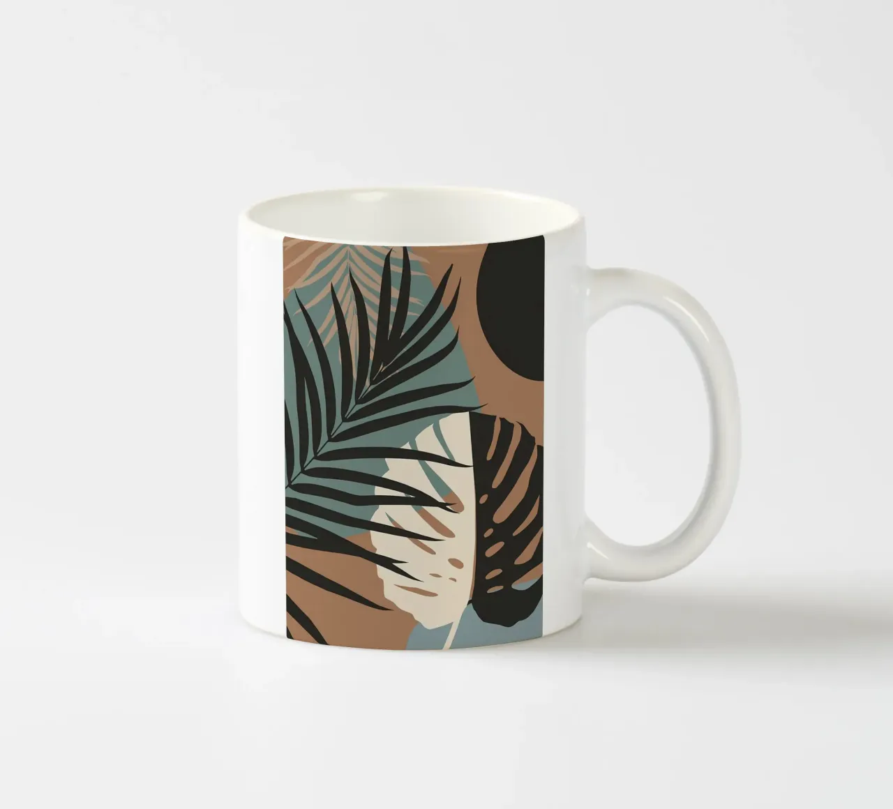 Yin Yang Monstera 4 tazza in ceramica da Nicholas Campbell
