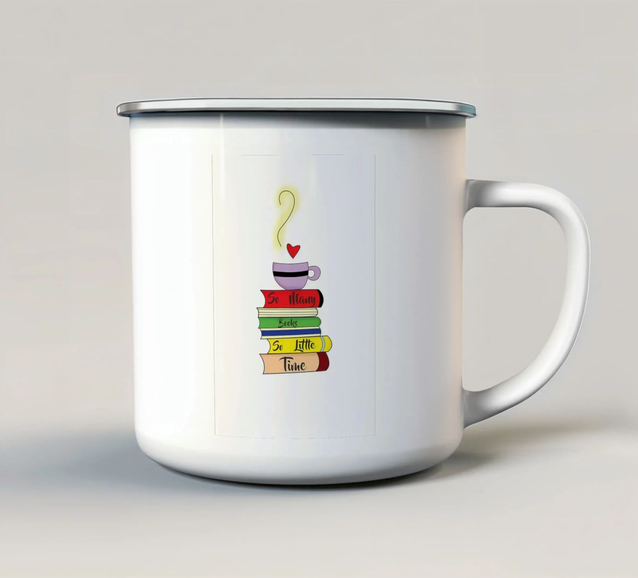 BIBLIOTECA tazza in smalto da Aiden Garcia