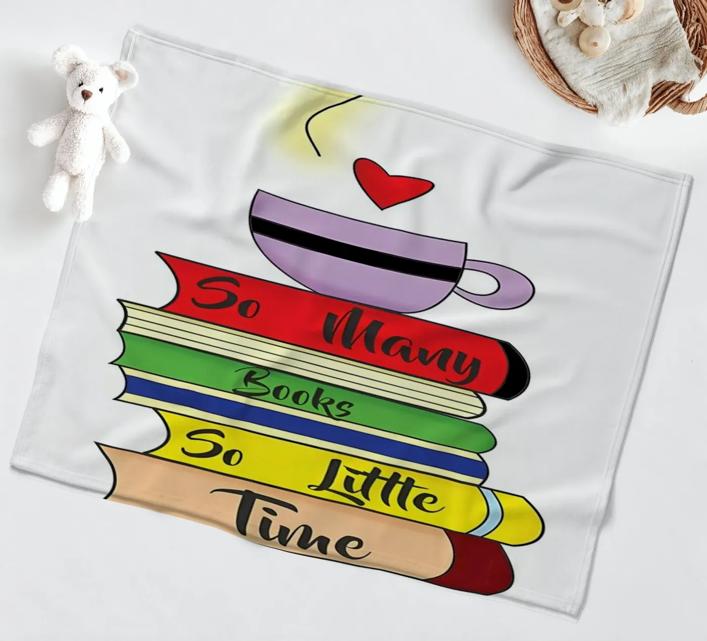 BIBLIOTHEEK fleecedeken van Aiden Garcia