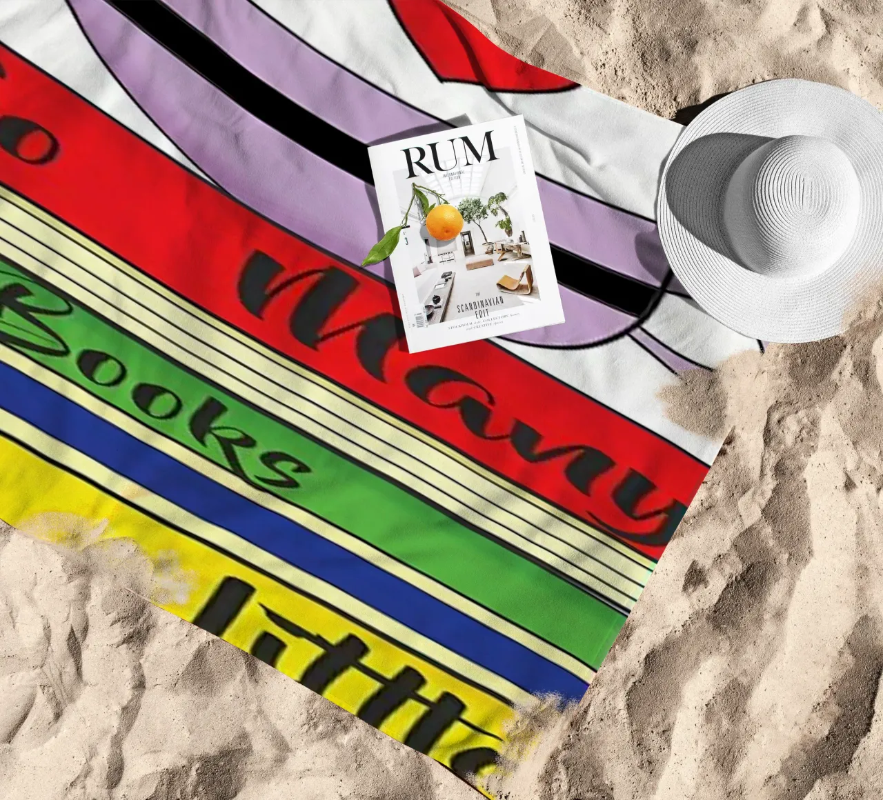 BIBLIOTHEEK strandhanddoek van Aiden Garcia