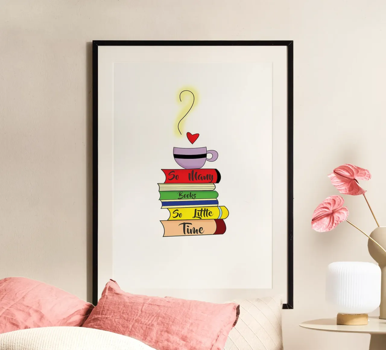 BIBLIOTECA poster con telaio in legno da Aiden Garcia