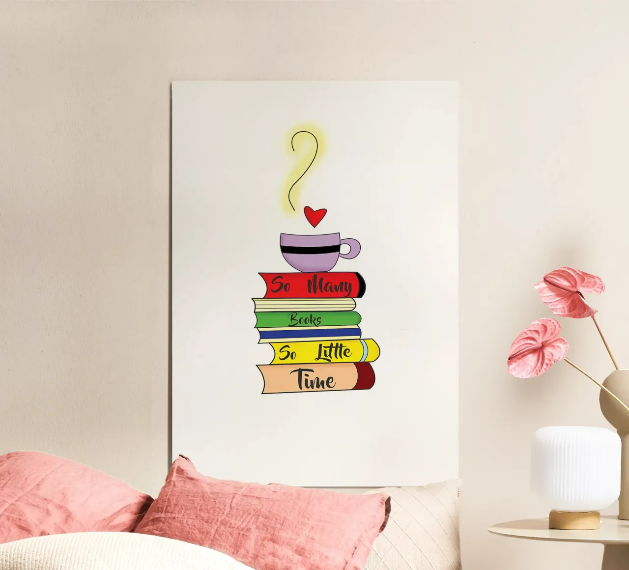 BIBLIOTECA poster con telaio in legno da Aiden Garcia