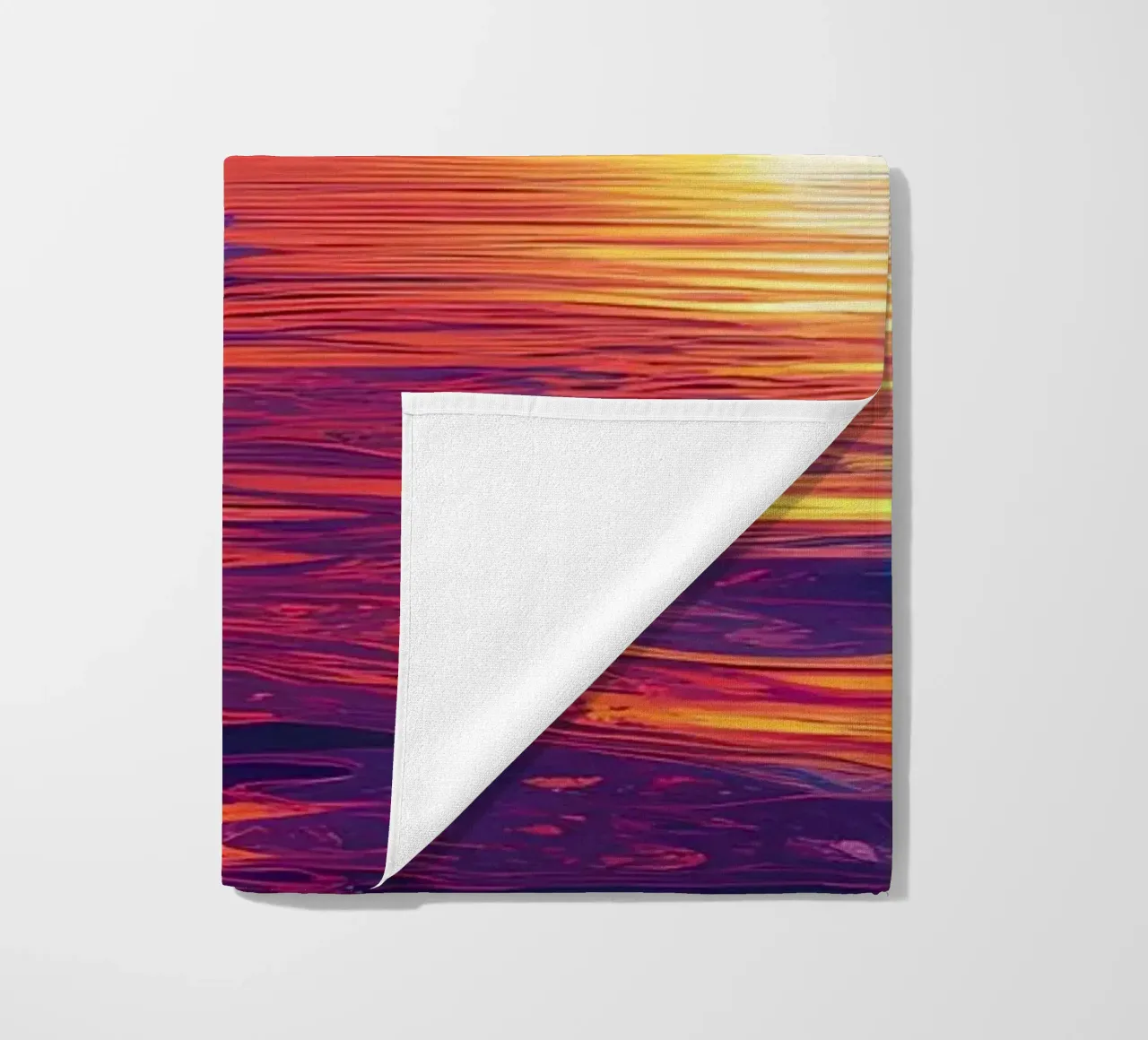 Sailboat Sunset Painting beach towel by Bartosz Powalka