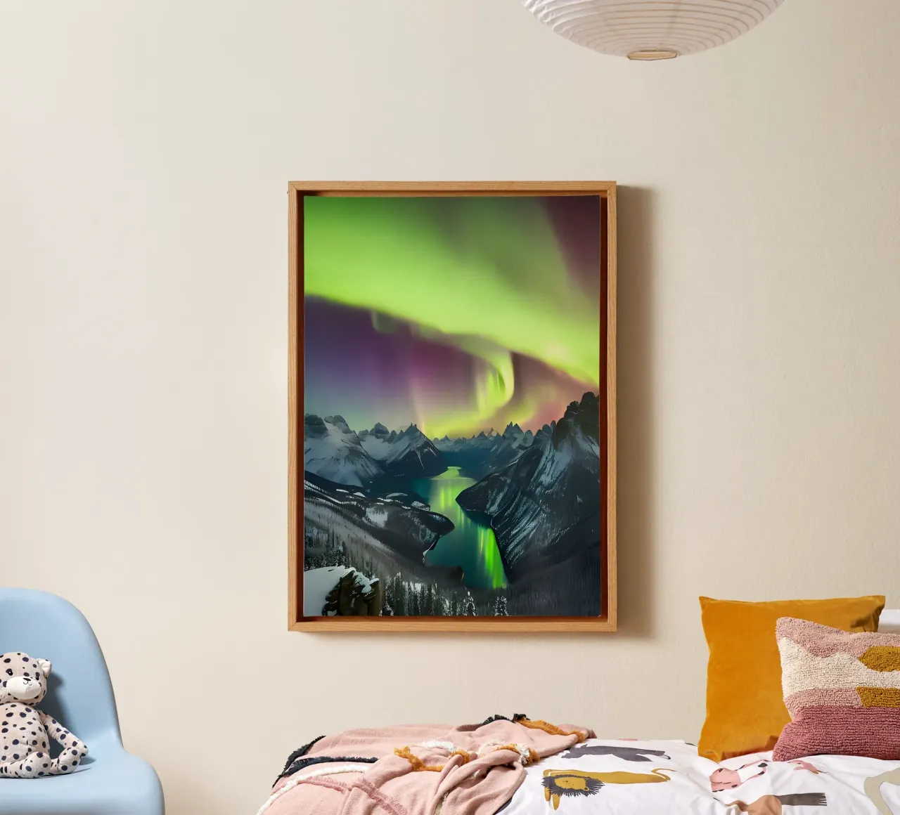 Berg Aurora canvas met Baklijst van Matthew Katz