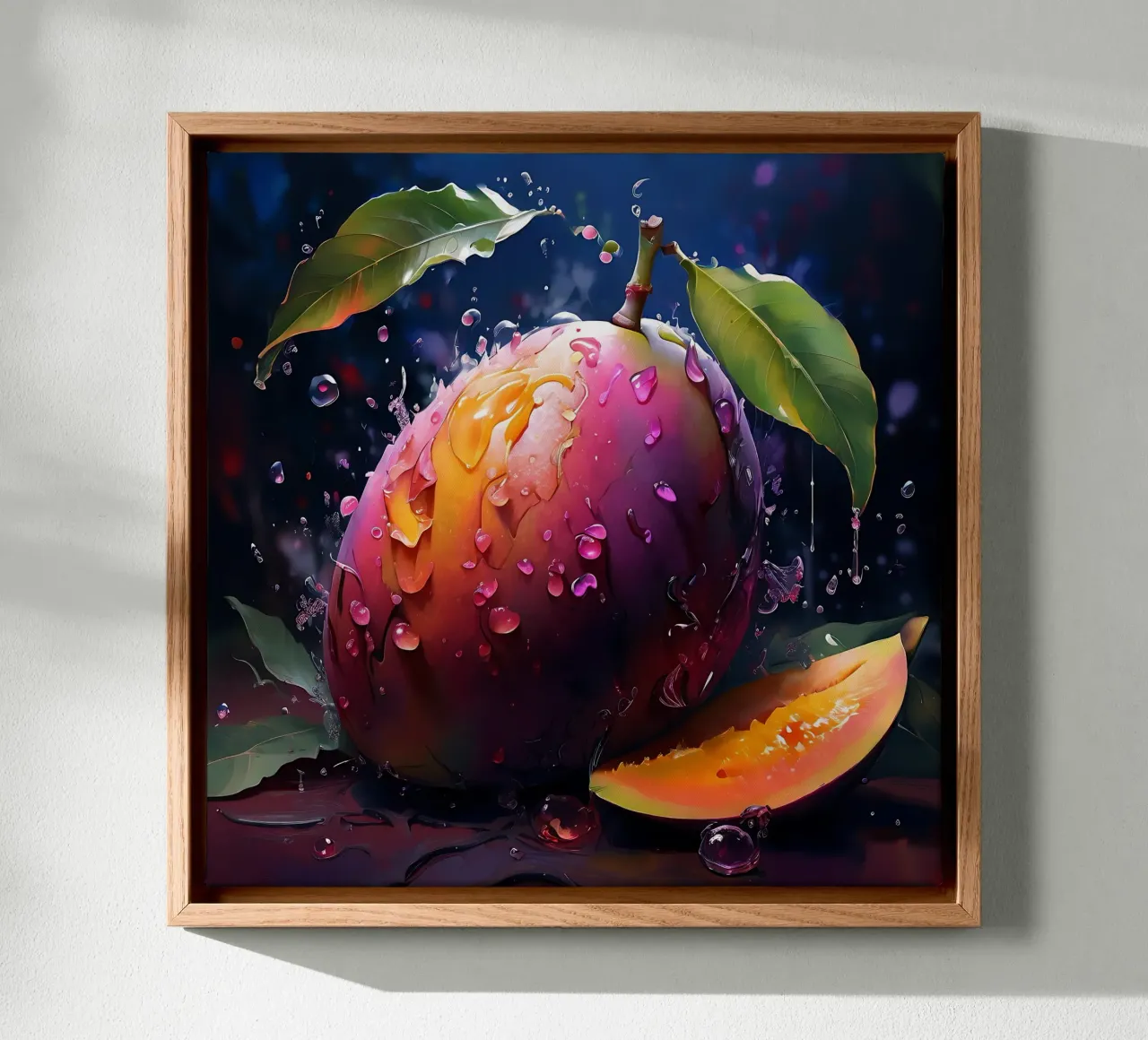 Mango_1 tela con Cornice a cassetta da Pink- und LoveArt by LK
