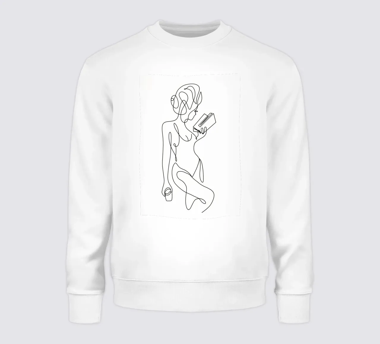 busto minimalista femminile felpa da Aiden Garcia