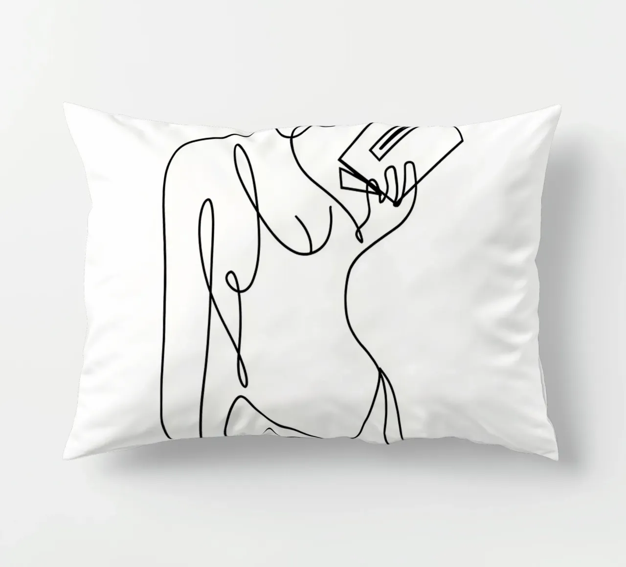 busto minimalista femminile cuscino da Aiden Garcia