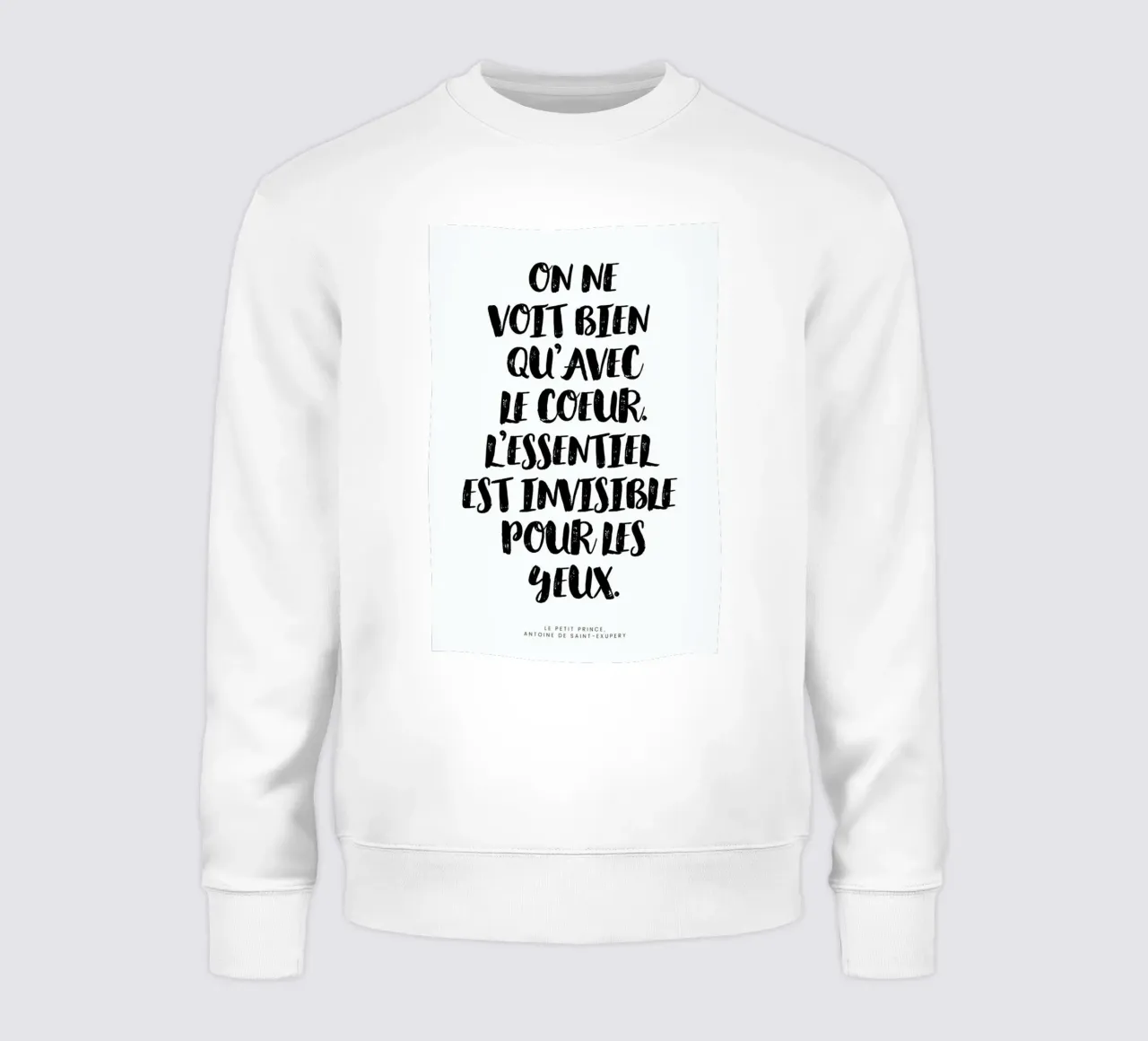 Voir avec le cœur sweatshirt by typed